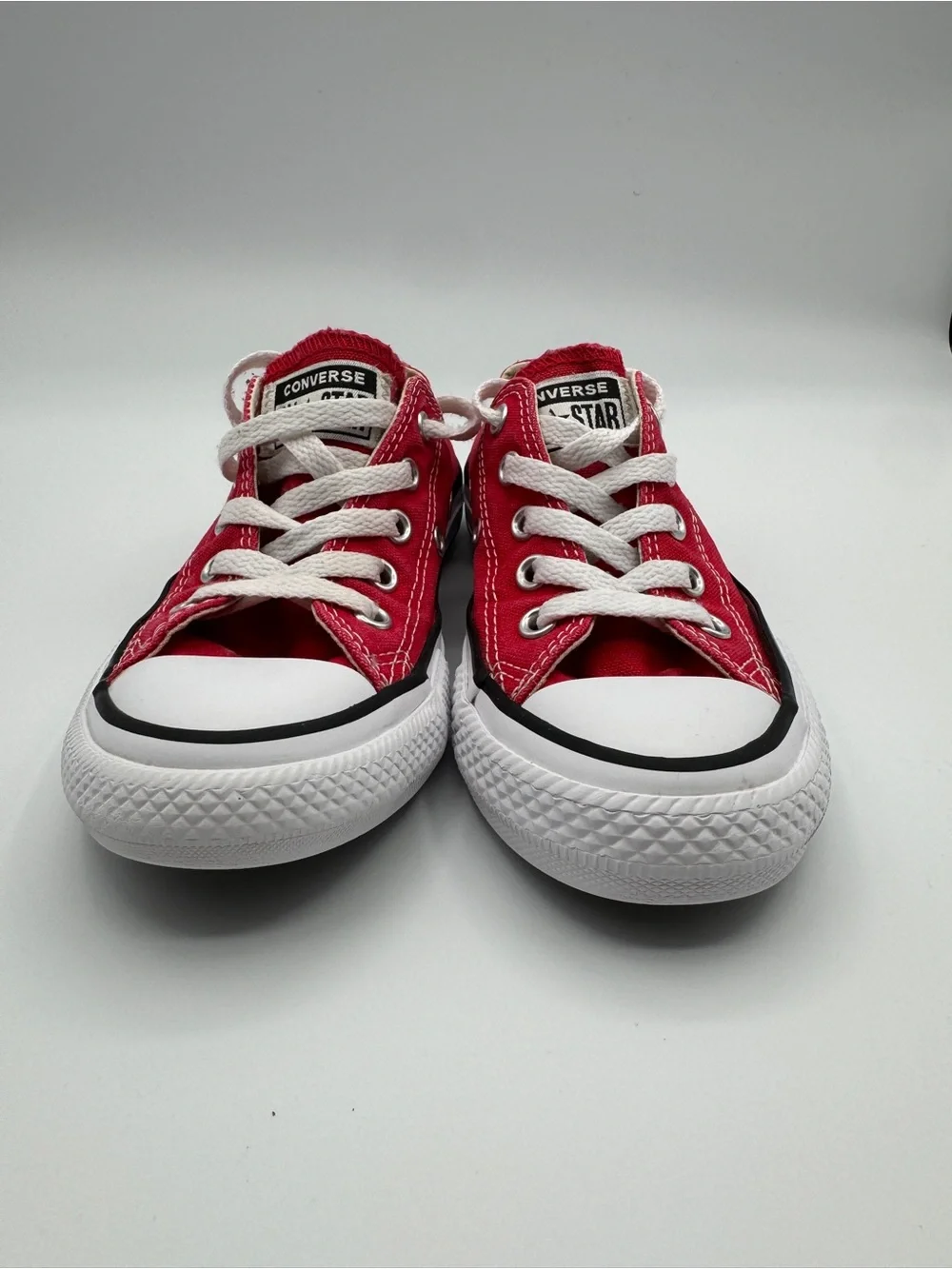 Converse Red Low-Top Canvas Sneakers